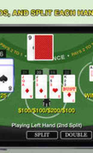 Blackjack 21 Pro Multi-Hand FREE for iPad + (Blackjack Pass/Spanish 21/Super 31) (Vegas Casino Game) 1
