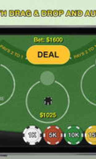 Blackjack 21 Pro Multi-Hand FREE for iPad + (Blackjack Pass/Spanish 21/Super 31) (Vegas Casino Game) 2