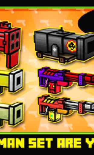 Block Battles City Crime Defense : Pixel war Gun-Craft Sniper Shooting Games 3