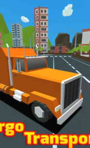 Blocky Cargo Transporter Truck-Craft Pro 1