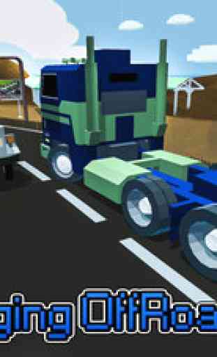 Blocky Cargo Transporter Truck-Craft Pro 3