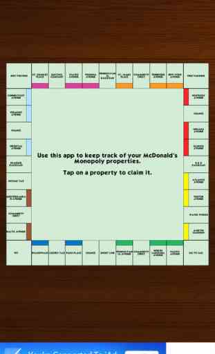 Booklet - property tracker for McDonald's Monopoly 1