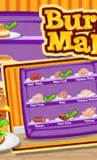 Burger Maker - Fast Food Cooking Game for Boys and Girls 2
