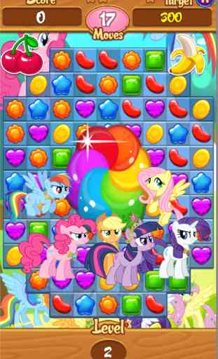 Candy Jelly Match 3 Crush Garden Game - My Little Pony version 2