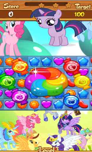 Candy Jelly Match 3 Crush Garden Game - My Little Pony version 3