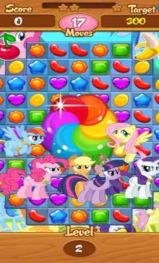 Candy Jelly Match 3 Crush Garden Game - My Little Pony version 4