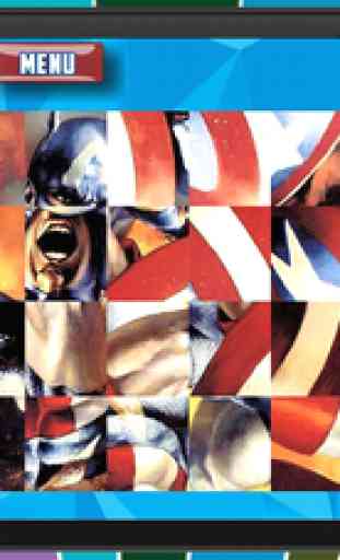 Cartoon Tiles Puzzle: Captain America Edition 1