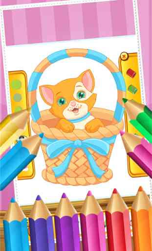 Cat Coloring Book Paint and Drawing for Kid Games 2