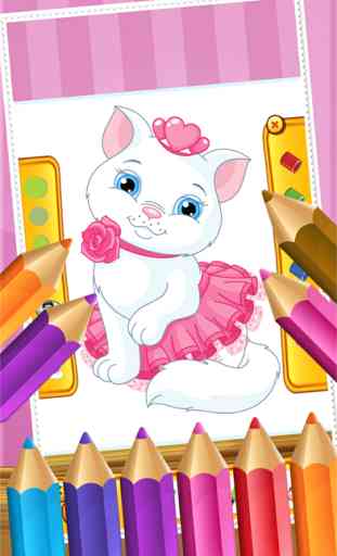 Cat Coloring Book Paint and Drawing for Kid Games 3