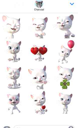 Cat Sticker Fun with Snowflake - cute and animated 2