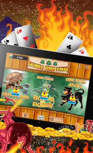 Chimera Video Poker : Big fun with classic adventure casino poker game 4