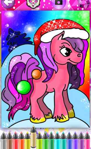 Christmas Coloring Pages for Girls & Boys with Santa & New Year Nick - Pony Painting Sheets & Fashion Papa Noel Games for my Little Kids, Babies & jr Brats 1