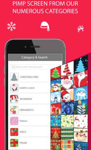 Christmas Wallpaper ® - Beautiful HD Xmas, santa claus, ornaments, design, themes, frames, shelves & backgrounds 2