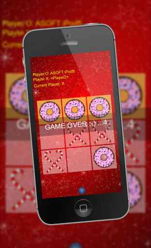 Christmas XO - Classic Tic Tac Toe Game, Candy Canes vs Sweet Donuts 3