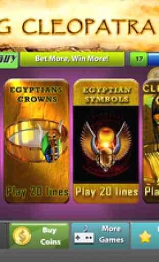 Cleopatra Dreams Slots - 777 Pharaoh’s  Vegas Gold Casino Journey and classic Big Jackpot Games Machine 1