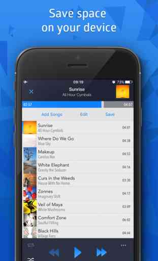CloudBeats - Free mp3 Music Player & Downloader for Dropbox, Google Drive, OneDrive and Amazon Cloud Drive 3