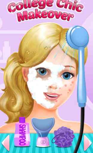 College Chic Makeover - Spa & Salon Day: Dress Up, Make Up, Photo Fun & Card Maker 1