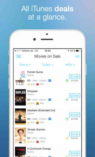 CheapCharts - iTunes Deals for Movies, TV, Apps... 1