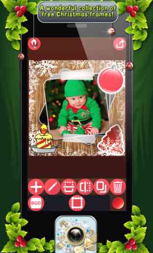 Christmas Photo Frames Edit.or with Xmas Sticker.s 3