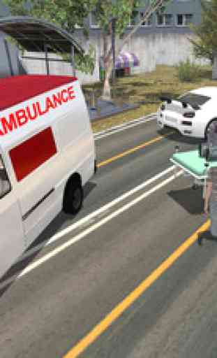 City Ambulance Rescue Driver 3d 3