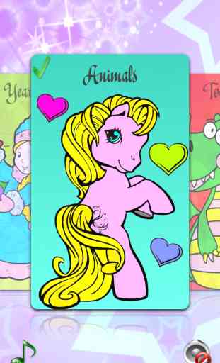 Coloring Pages for Girls & Boys - Pony & Pegasus Painting Sheets & Games for Babies 3