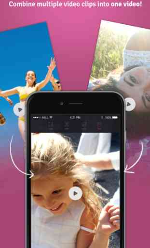 Combine Vid - Merge Video Clips Together into One Movie Collage for Vine and Instagram 1