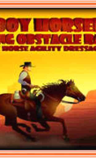 Cowboy Horseback Riding Obstacle Race : The horse agility dressage - Free Edition 1