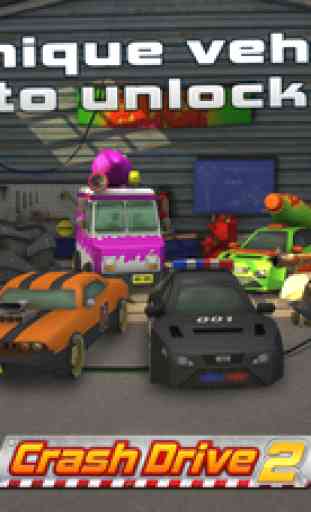 Crash Drive 2: The multiplayer stunt game, with monster trucks & classic muscle cars 1