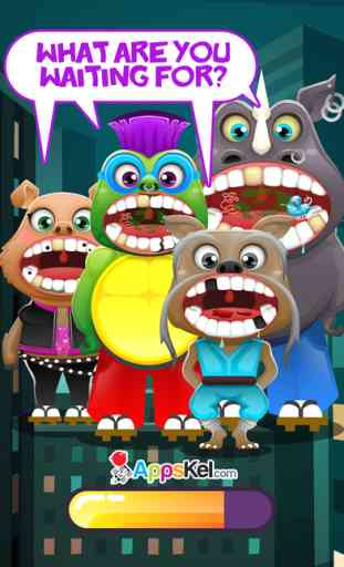 Crazy Little Mutant Animal Dentist – Ninja Tooth Games for Kids Free 4