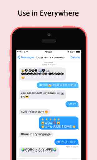 Color Fonts Keyboard ∞ Keyboards with Cool Font & Emoji for iPhone 4
