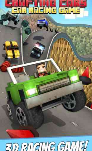Crafting Cars . Free Hill Car Racing Game For Kids 1