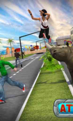 Crazy Rhino Attack 3D 4