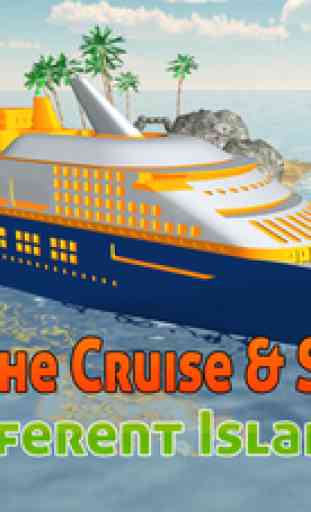 Cruise Ship Simulator 3D – Sail mega boat on sea to pick & drop passengers from Island 2
