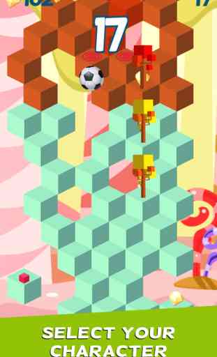 Cube Skip Ball Games - Reach up high in the sky play this endless blocks stacking free 2