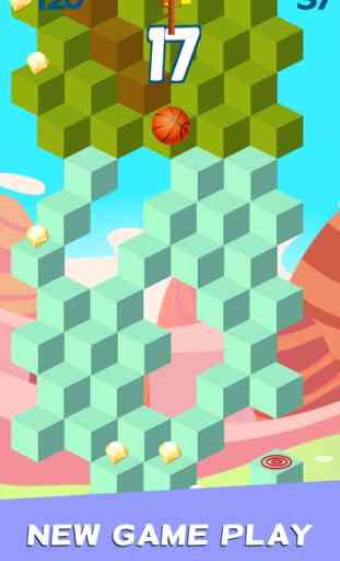 Cube Skip Ball Games - Reach up high in the sky play this endless blocks stacking free 3