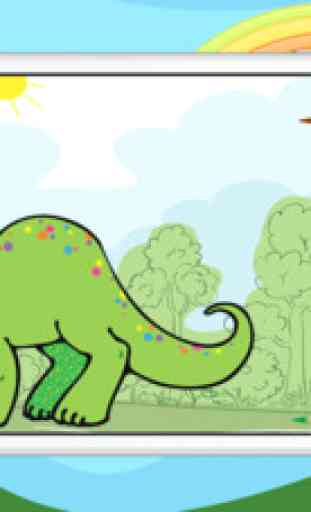 Dino Dinosaur Coloring Book - Cute Drawings Pages And Painting Games for Kids 1