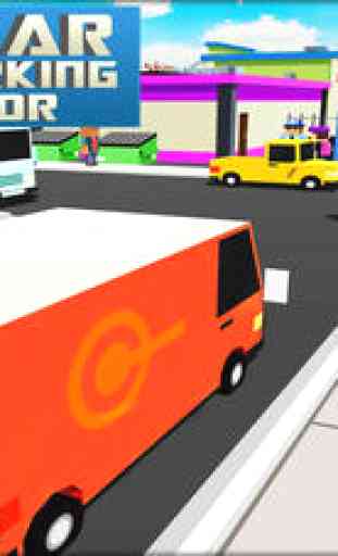 Cube Car Craft Parking Simulator 3D - Car Driving Game 2