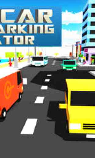 Cube Car Craft Parking Simulator 3D - Car Driving Game 4