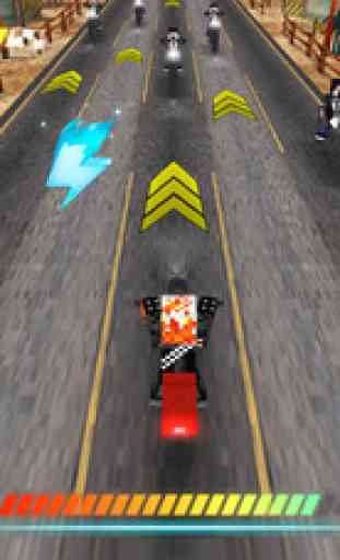 Cube Motorcycle City Roads: Free Block Racing Games Edition 4