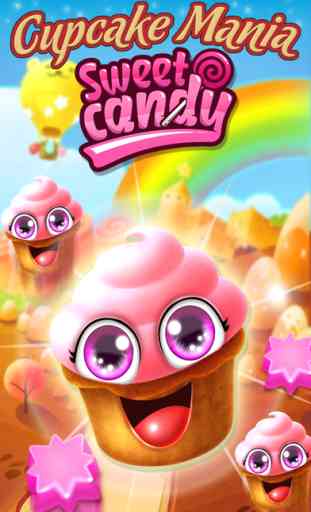 Cup-cake Mania Sweet candy Match 3 Maker Pop Game 3