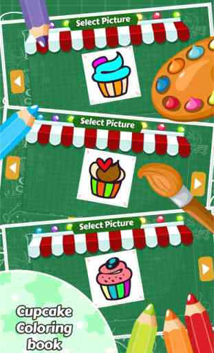 Cupcake Coloring Book Kids Game 1