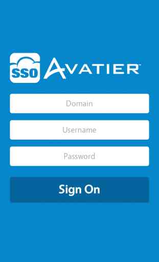 Avatier Single Sign-On (SSO) 1