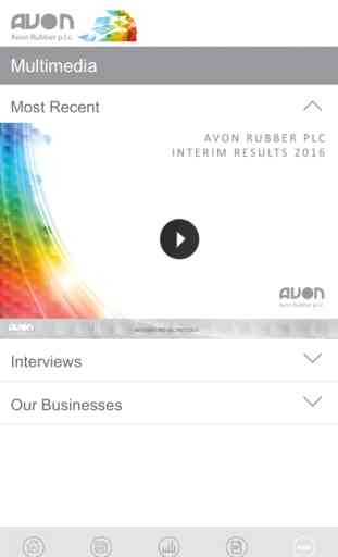 Avon-Rubber Investor Relations App for iPhone 3