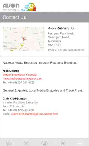 Avon-Rubber Investor Relations App for iPhone 4