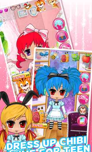Dress Up Chibi Character Games For Teens Girls & Kids Free - kawaii style pretty creator princess and cute anime for girl 2