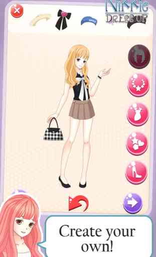 Dress-up nikki kawaii little girls : Top Line Play Pinkie Dressing story beauty salon anime games 3