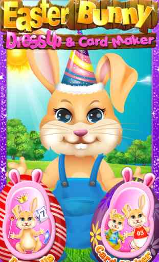 Easter Bunny Dress Up and Card Maker - Decorate Funny Bunnies & Eggs 1
