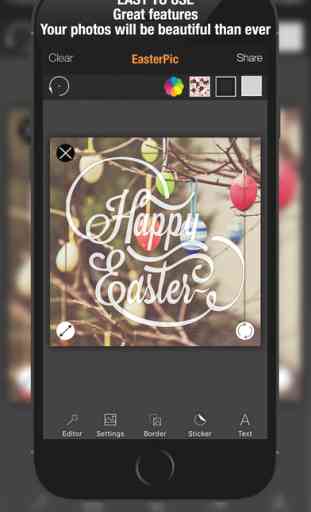 EasterPic Happy Easter Photo Editing - Add artwork, text and sticker over picture. Hand picked & hi-res design elements 3