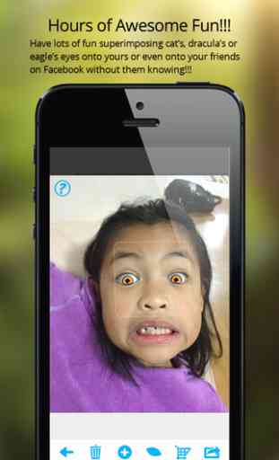 EyeTuner Photo Editor - Giving you a facetune and superimpose cat, zombie and other eyes onto yours! 1