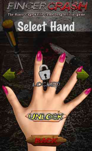 Finger crash - The Rusty Cage ' Knife Game Song ' official free game ! 3